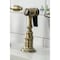 Kingston Brass KS7793TALBS Bridge Kitchen Faucet with Brass Sprayer, Antique Brass KS7793TALBS - alternate 3